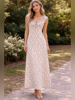 Wild Fable™ Women's Flounce Sleeve Maxi Empire Waist Dress (NWT)